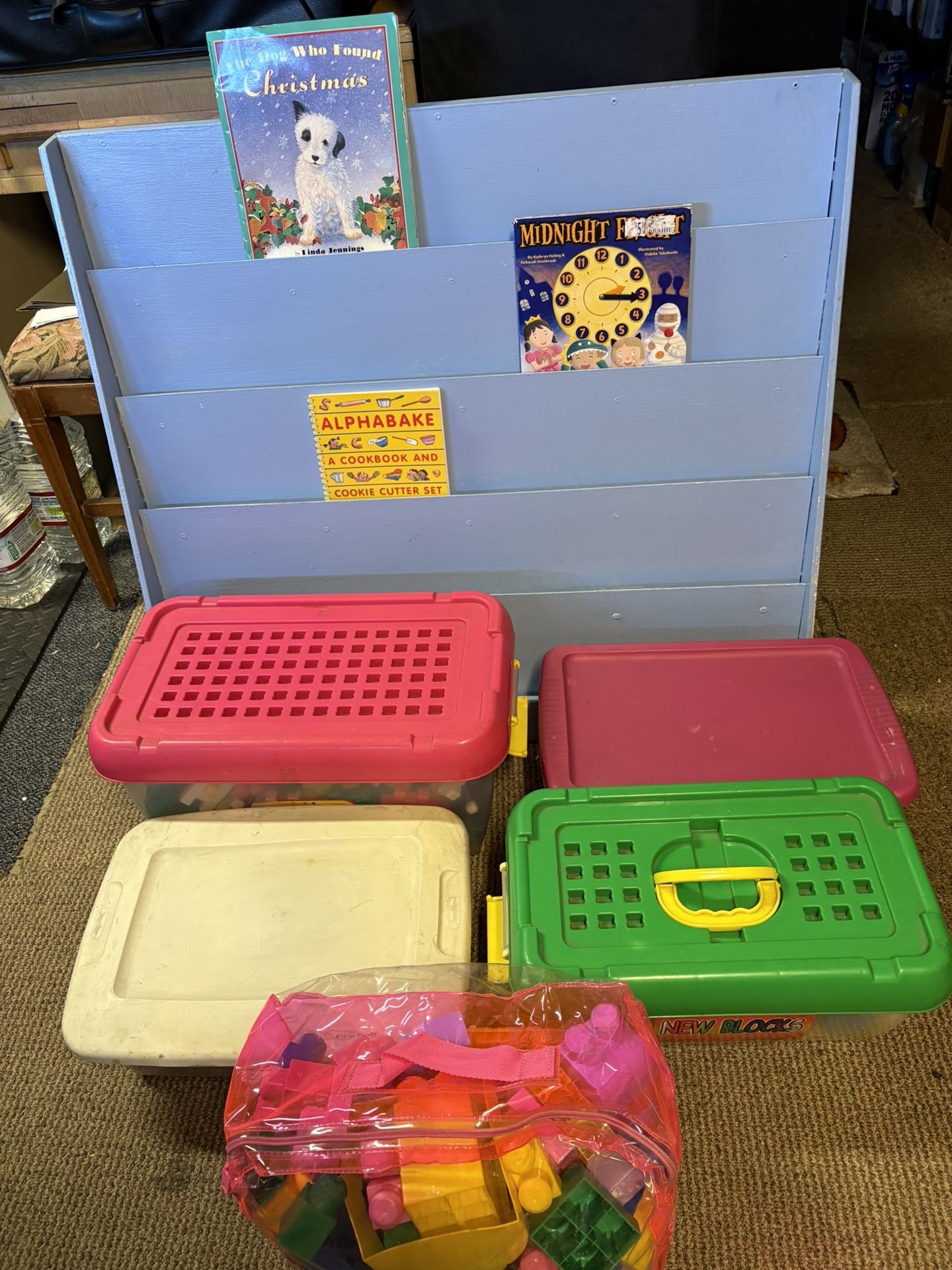 Preschool Book Shelf & Educational Building blocks