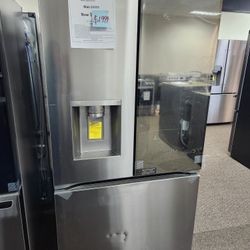 New MODEL 26 Cu.ft Counter Depth FRENCH DOOR REFRIGERATOR With Mirror &4 TYPES OF ICE 