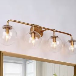 4 Light Fixture in Gold