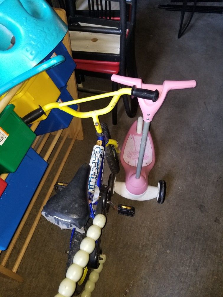 Kids Bike And Scooter 10 Bucks Set