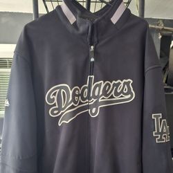 MEN'S LIKE NEW 100% AUTHENTIC VINTAGE MAJESTIC LOS ANGELES DODGERS RARE RAIDERS COLOR THERMAL BASE JACKET SIZE 3XL.""PERFECT FOR THE WORLD SERIES TO R