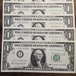 5 * 1963 $1 Notes Consecutive