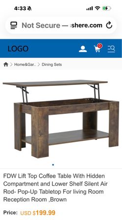 Lift Top Coffee Table With Hidden Compartment