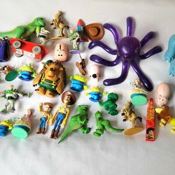 Disney Pixar Toy Story Huge lot of toys and figures vintage Trixie Triceratops Dinosaur, woody, buzz lightyear aliens, Rex, trix octopus and much more