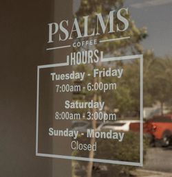 Custom decal lettering signage