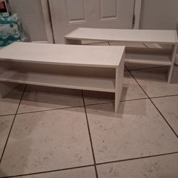 Closet Organizer Shelves Stackable Shoe Racks Set Of 3