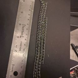 Black Diamond Tennis Chain Necklace 