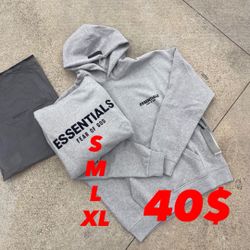 Grey Essentials Hoodie