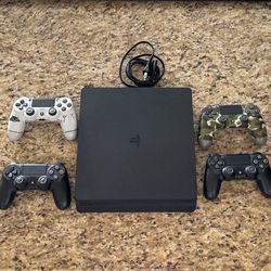 PlayStation 4 With Four Controllers