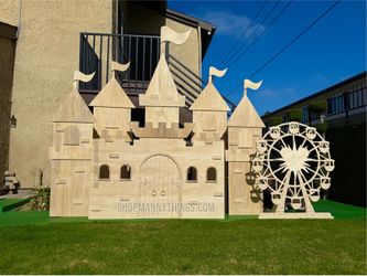 Castle backdrop / Disney theme party / Ferris wheel mamparas