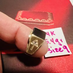 14K Solid Gold Ring For Wedding 5.4Gr Size 9