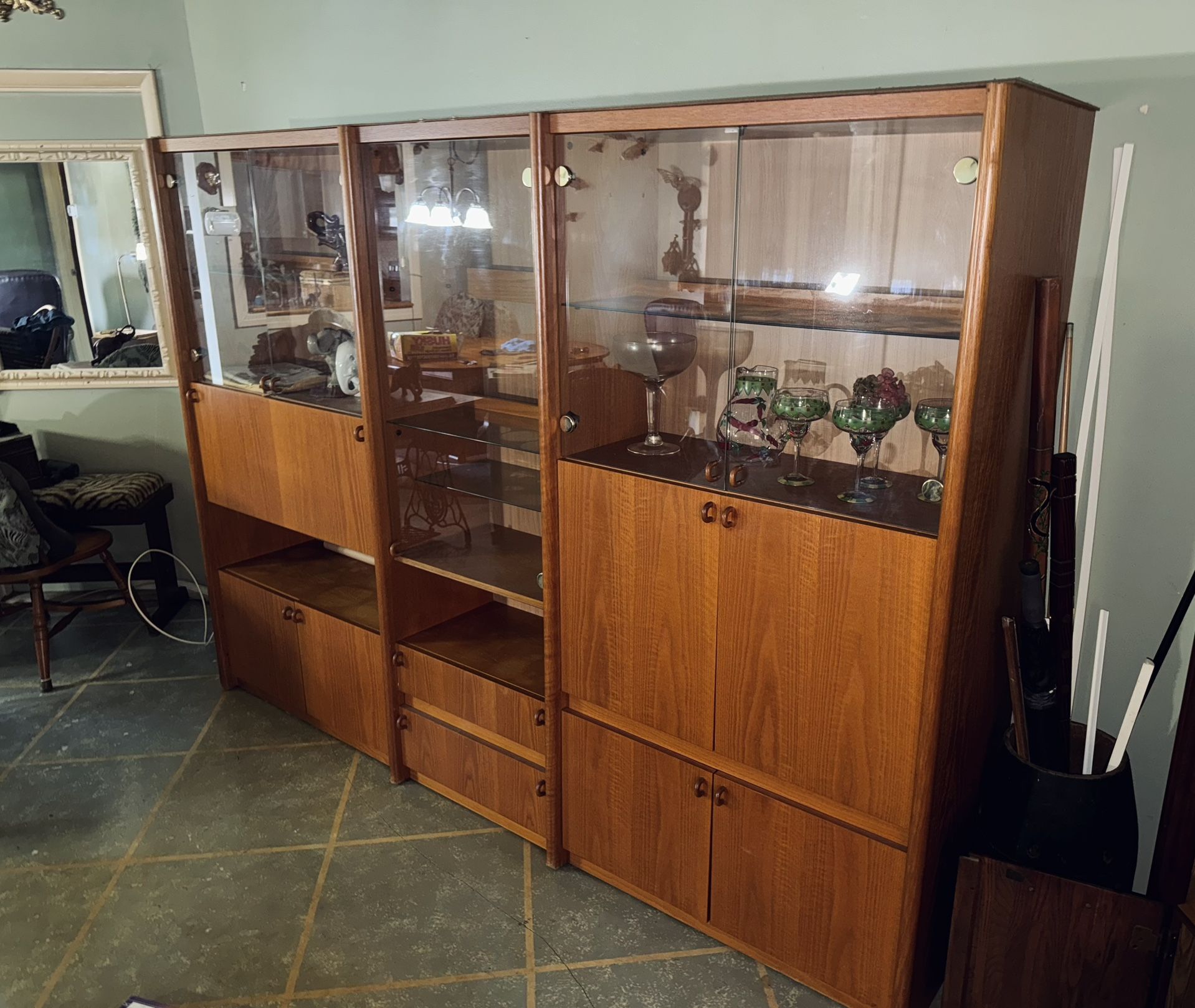Glass China Cabinet w/ Drawers