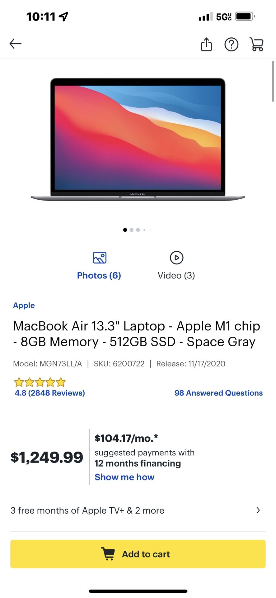 2021 M1 MacBook Air