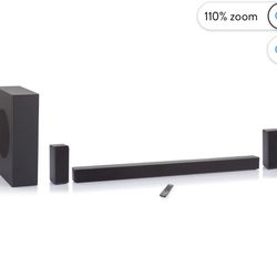 onn. Bluetooth 6-Speaker 37 IN. 5.1 Soundbar with Wireless Subwoofer, Dolby Audio, 700 W