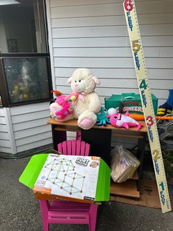 After Computer table and toys