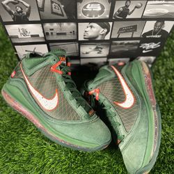 Size 8 - Nike Florida A&M University x LeBron 7 Retro Rattlers - Gorge Green