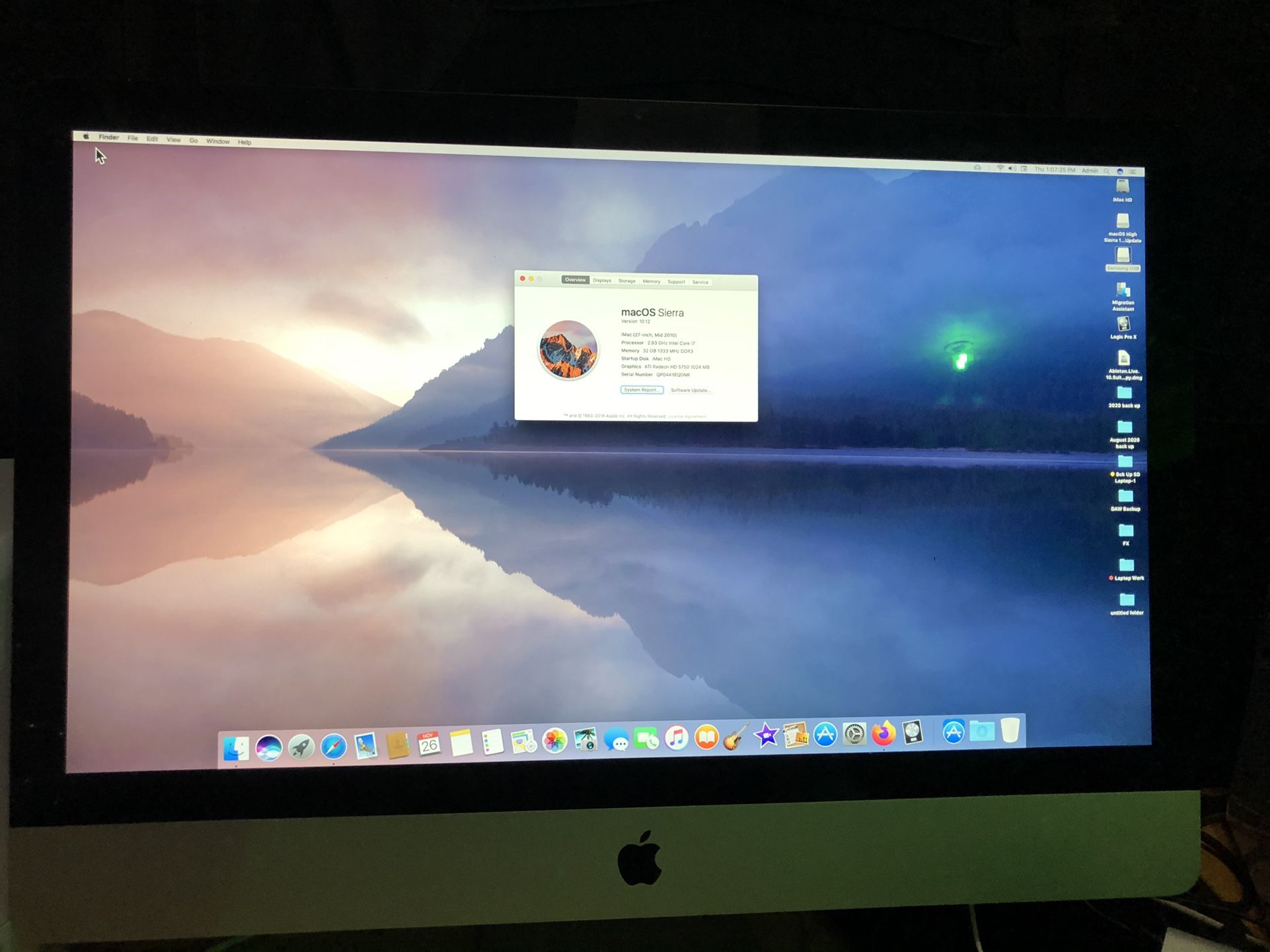 iMac 27 Inches 3TB HD - 32 GB Memory