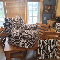 Kid Sized Big JOE HEAVY DUTY BEAN BAG CHAIR AND A MATCHING  POSTER BOARD