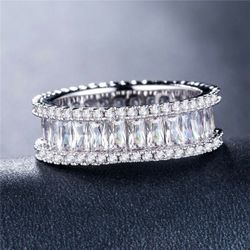 Gorgeous Emeralds Cut Women's Wedding engagement Ring Size 6