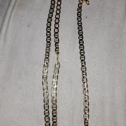 14k Gold Necklace And 14k Gold Bracelet 