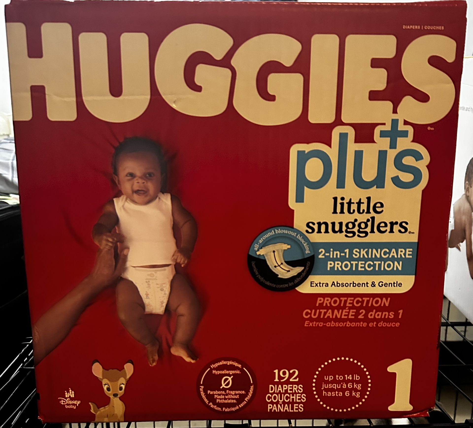 HUGGIES LITTLE SNUGGLER SIZE 1 DIAPERS
