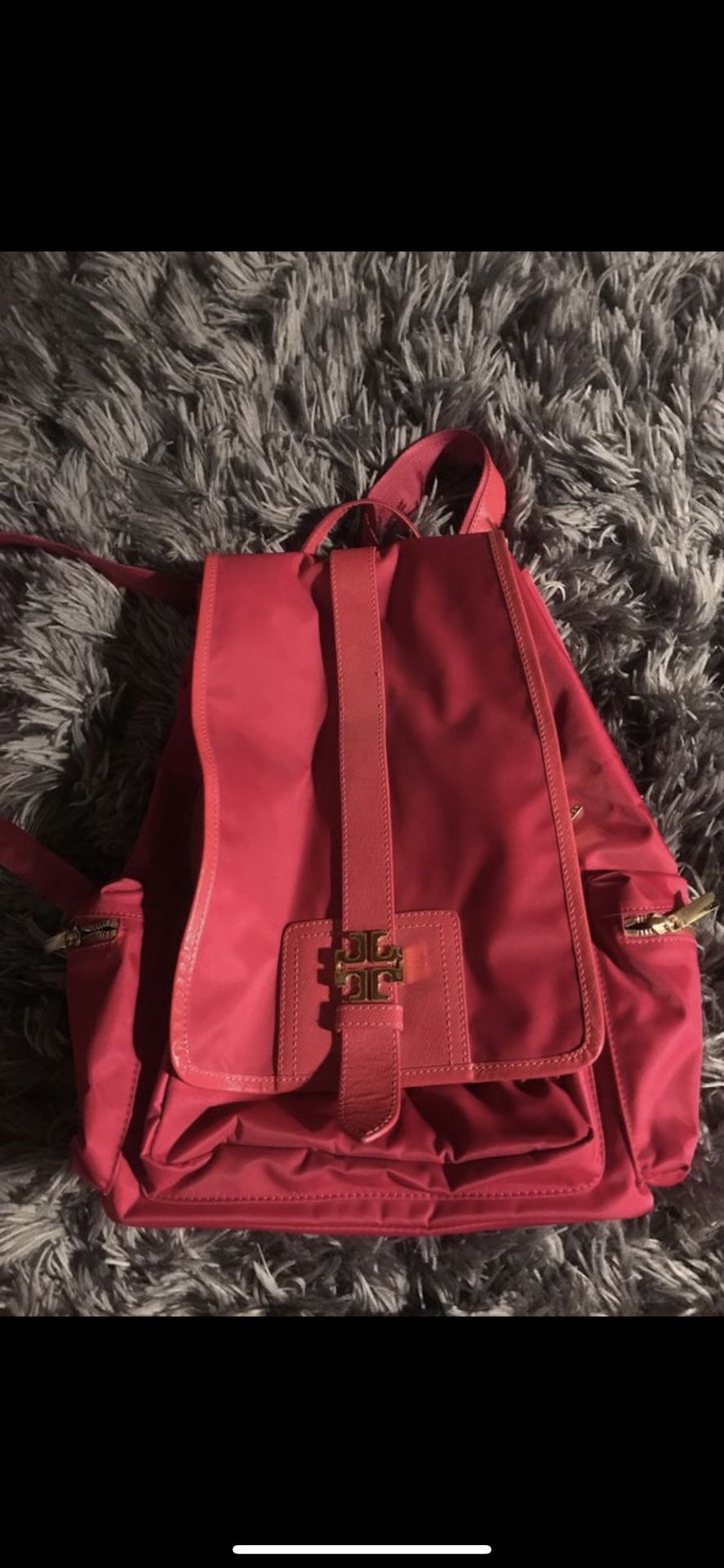 Tory burch hot pink backpack