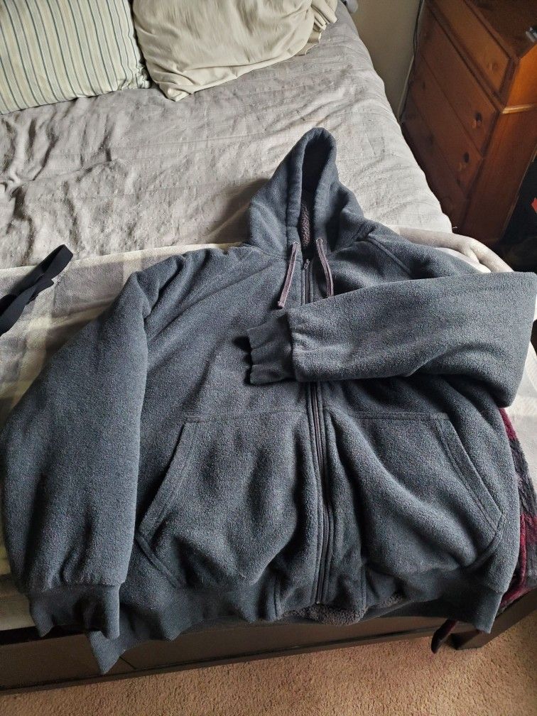 Men's Gray Warm Coat Size 2X