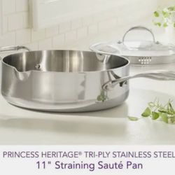 Princess House Sarten De 11” Tri Ply