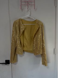 Gold sequence sweater