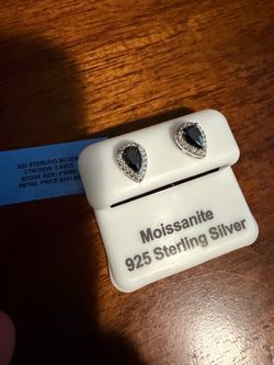 Moissanite 925 Sterling Silver Pear Stud Earrings