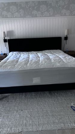 King size bed frame/velvet