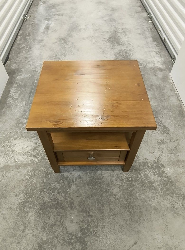 Wood End Table