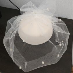 Vintage Bridal Hat With Veil 
