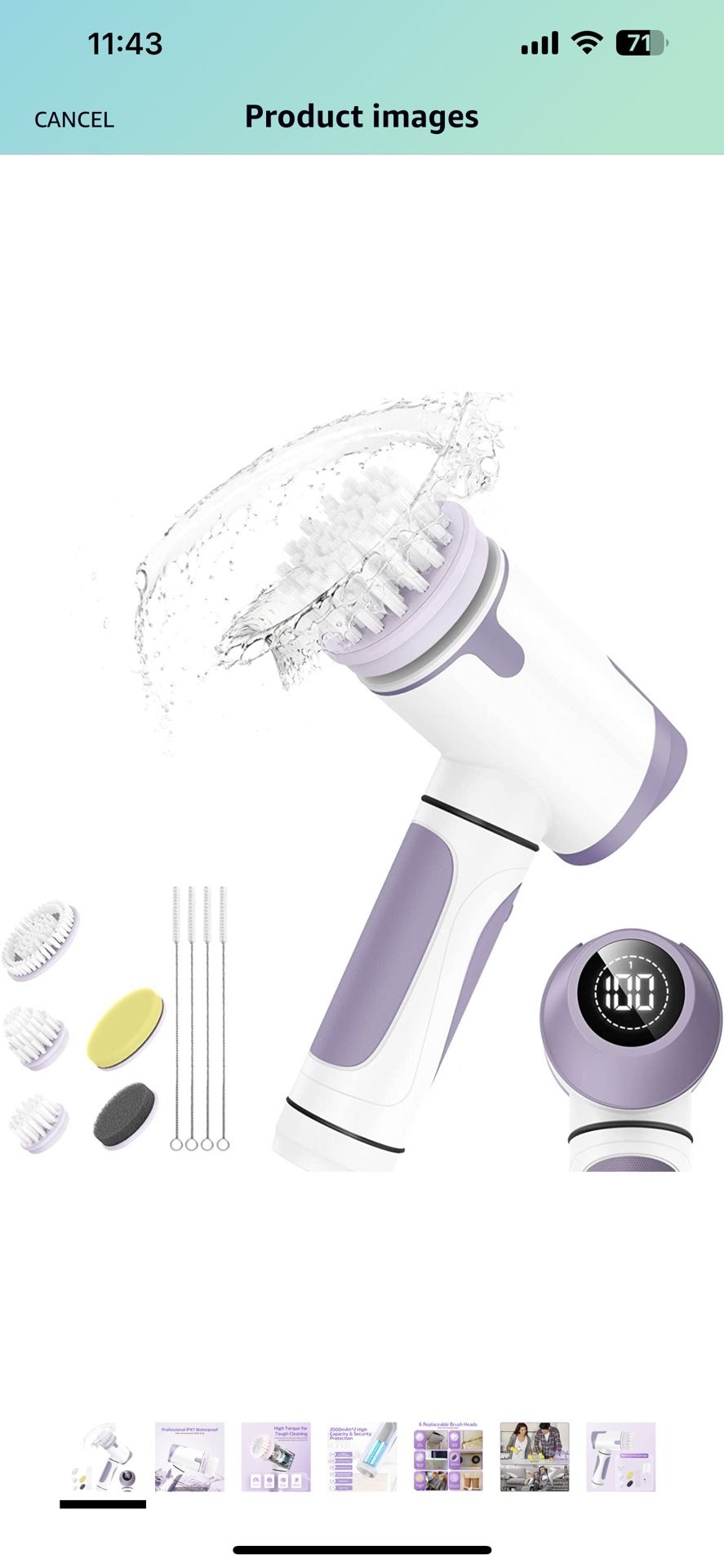 Electric Spin Scrubber Cordless - Handheld Power Scrubber Cleaning Brush,Rechargeable Shower Scrubber for Cleaning Bathroom,Tub,Floor,Tile,Window,Kitc