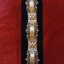 Antique Taxco Solid sterling Silver Cuff Style Bracelet 