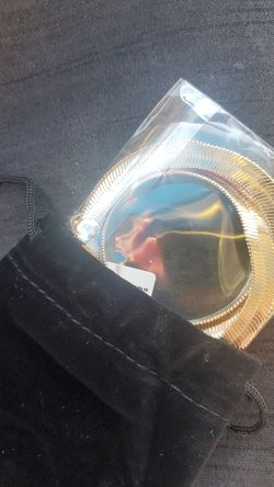 Herringbone Chain 18k 20" Thick Plated Wont Tarnish or Green