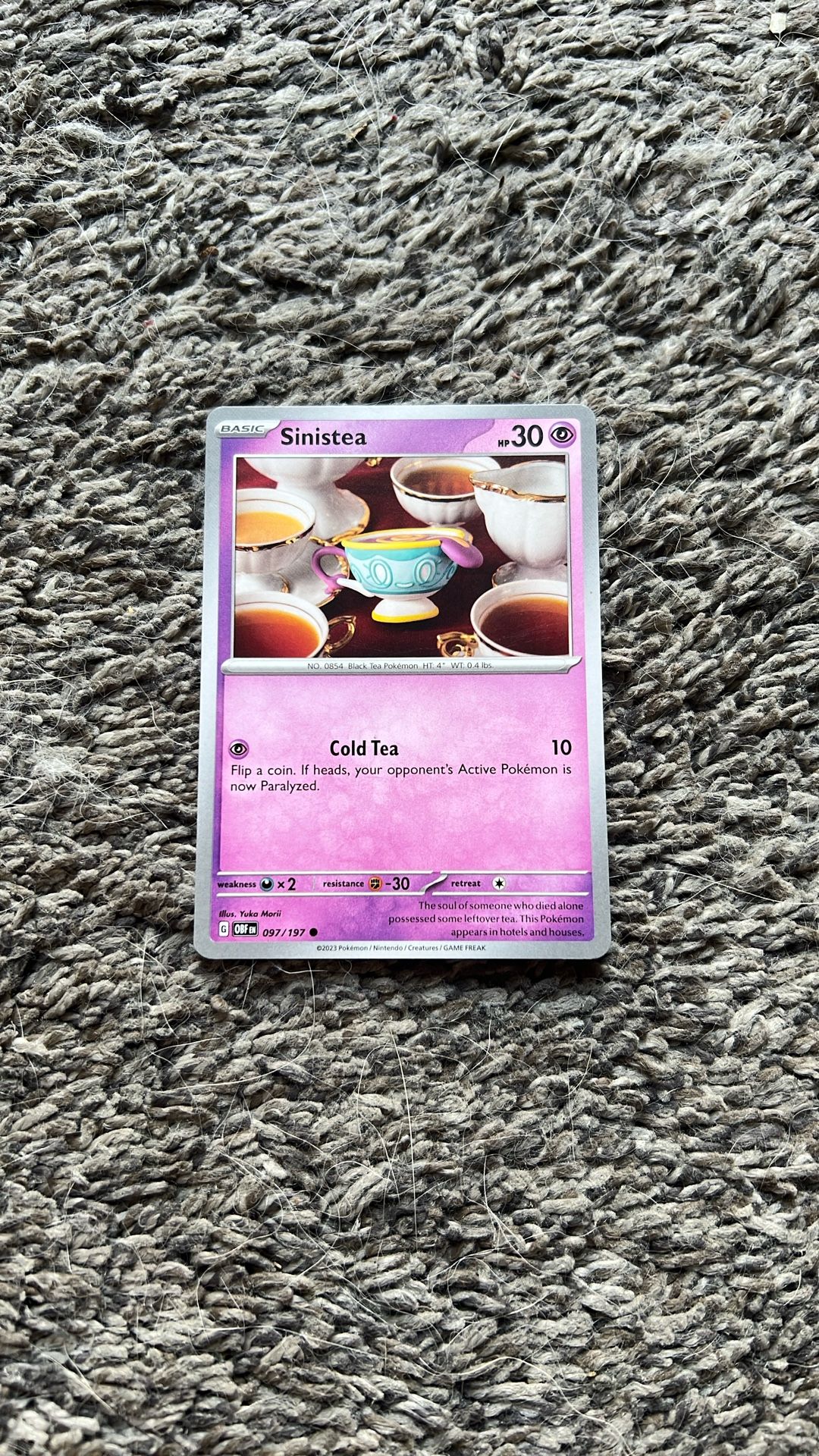 2023 Pokémon Sinistea Basic Card