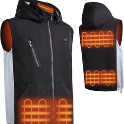 Heated Vest USB Charging Heating Vest for Men Women Washable Body Warmer with Battery Pack (Large)
