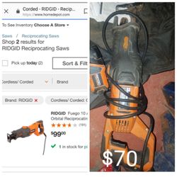 Ridgid sawsall corded