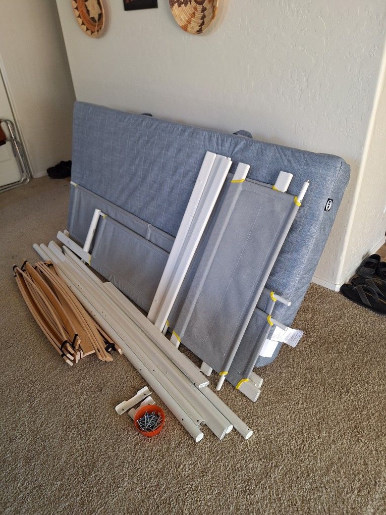 Ikea Kids Loft Bed and Mattress "Vitval" Twin Size