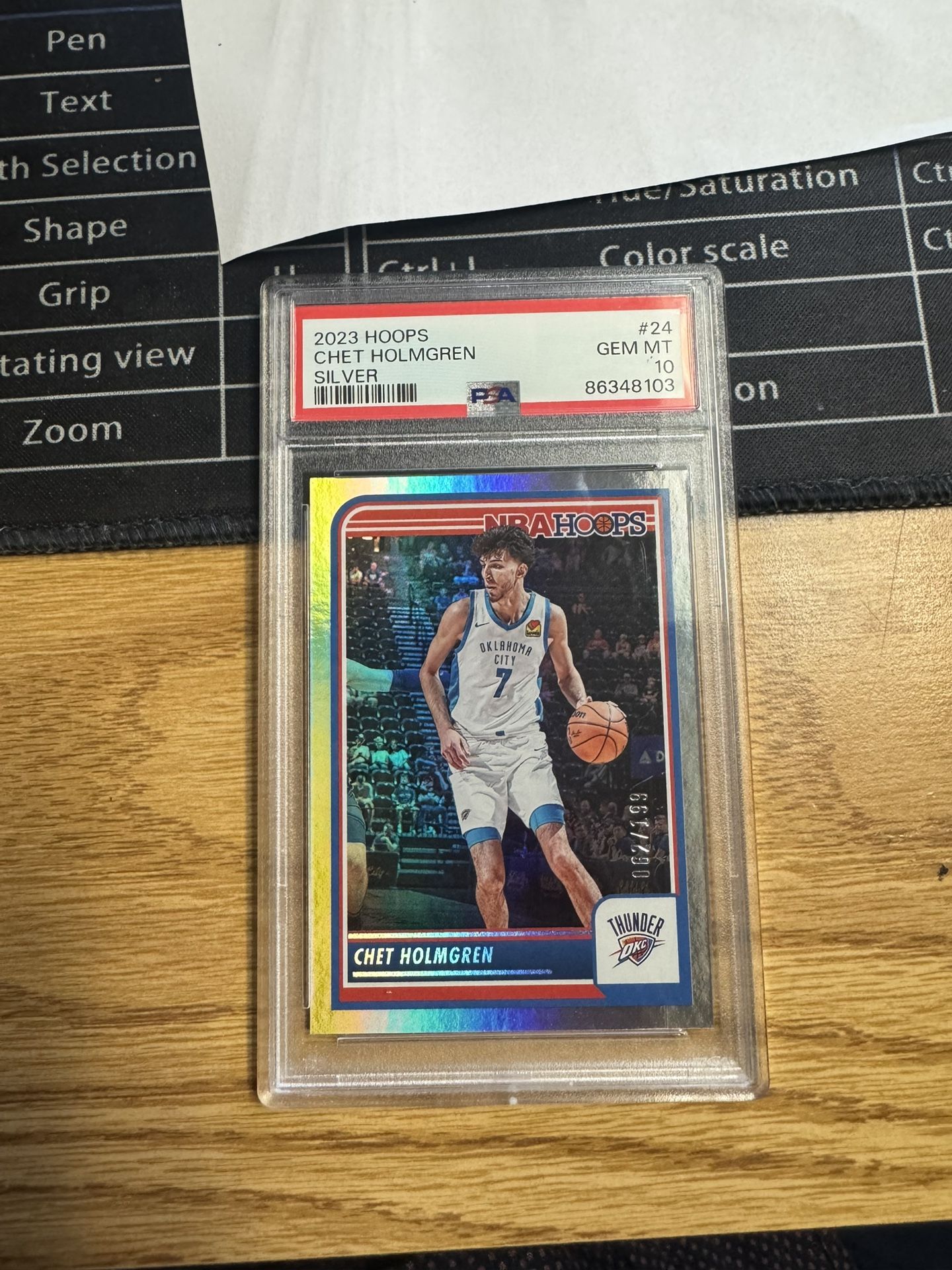 2023 Hoops Chet Holmgren Silver PSA 10 62/199