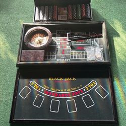 Poker Chips And Black Jack Game