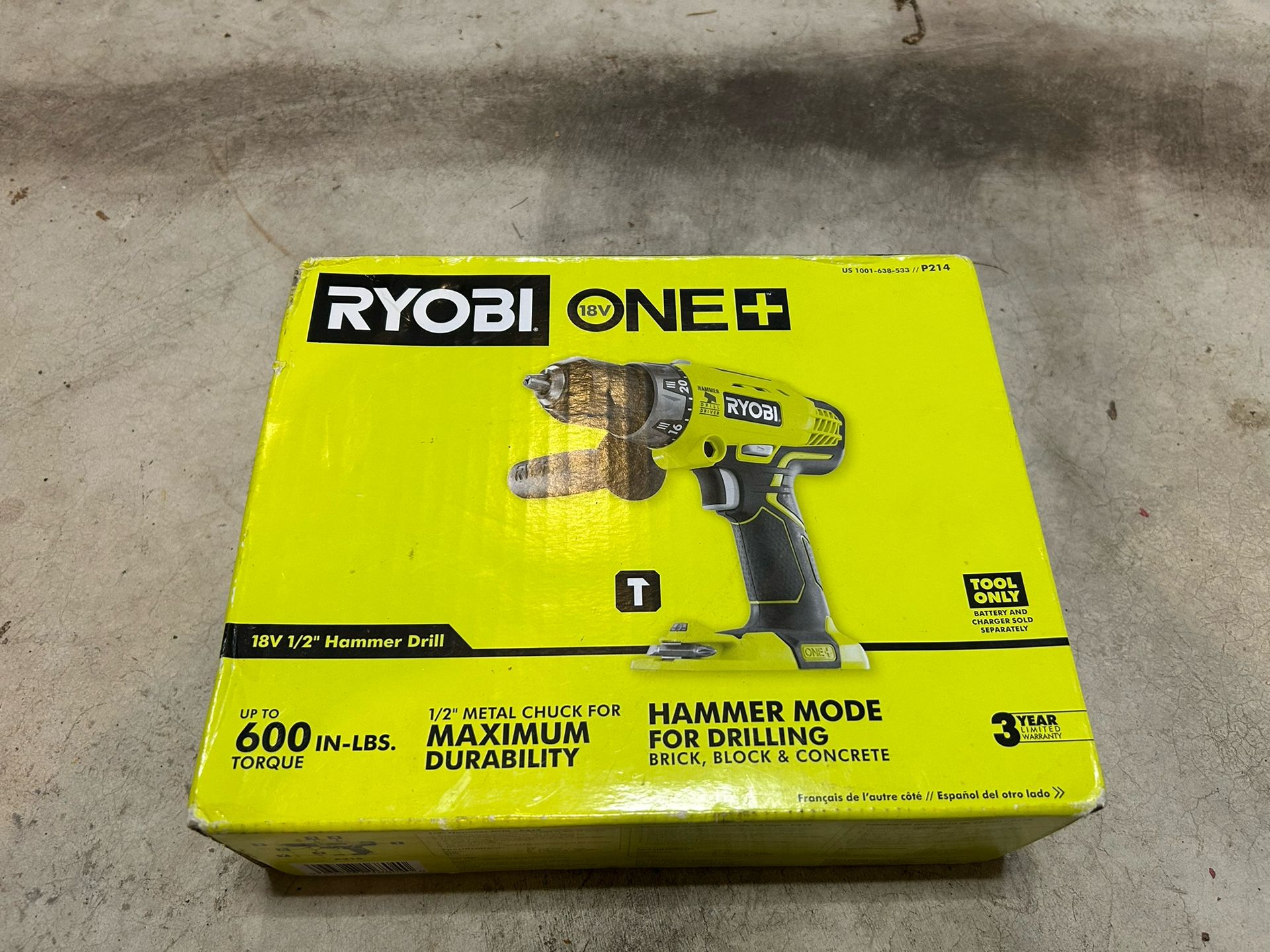 Ryobi 18v 1/2” Hammer Drill