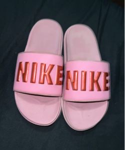 Nike Slide Sandals Pink with Rose Gold SZ 8 women