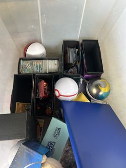 Large Bin Of Pokémon Card And Tins