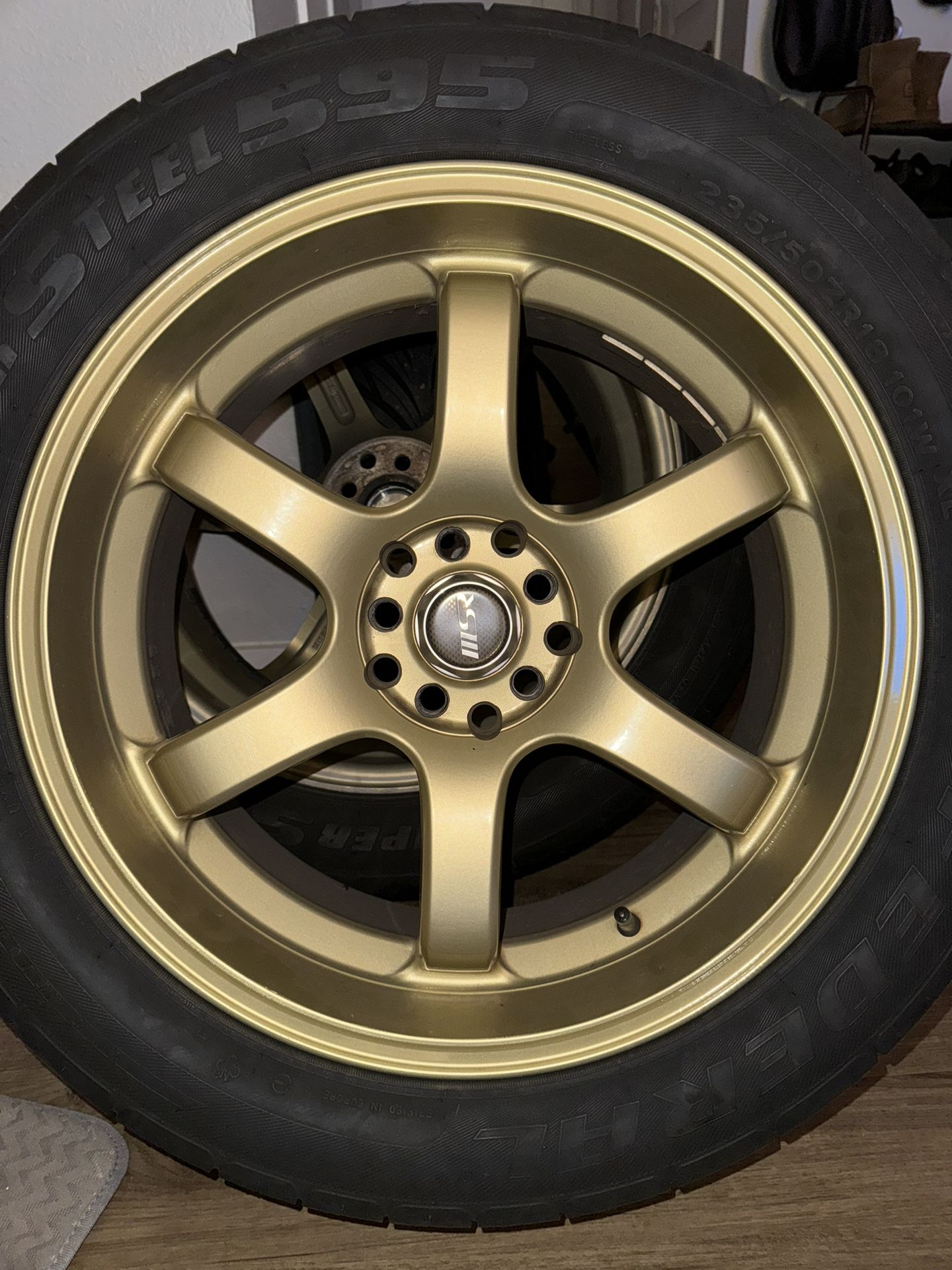 18 X 7.5 MSR 065 Gold RWD Wheels
