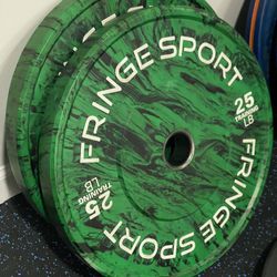 (4) 25 Lb bumper plates