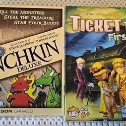 Munchkin Deluxe And Ticket To Ride First Journey