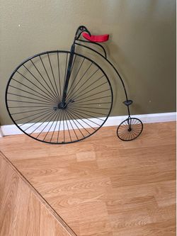 Vintage Metal Bicycle Wall Sculpture from1980s 27”H & 32”W
