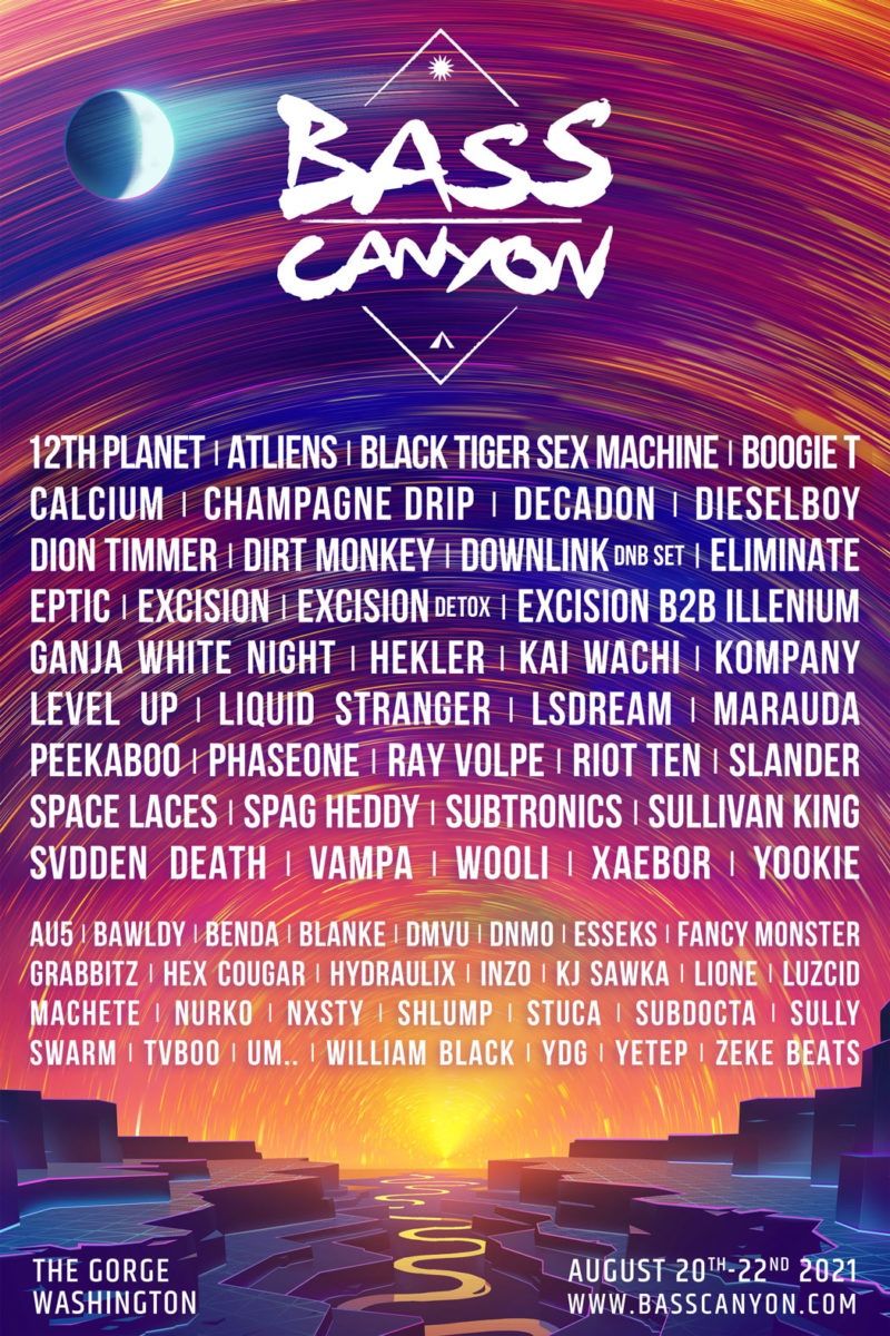 2021  Bass Canyon Ticket 